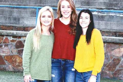 2019 CROSS COUNTRY SENIORS—Carley Tatum, Emily Smith, Shea Stafford and not pictured - Marcus Carter.