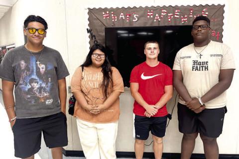 The final ride...These Wetumka Seniors Phillip Ross, Heav - enly Heartly, Josh Lee, and Kylar Gordon just began their last year as Wetumka Chieftains.