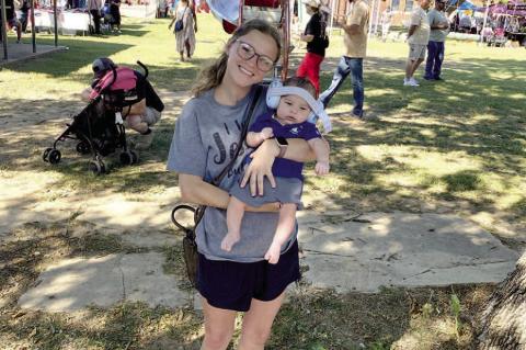 Lexi Wainscott with little Stetson Maxwell