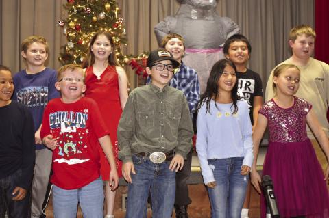 GRAHAM-DUSTIN 3RD AND 4TH GRADE sing 3rd and 4th grade singing “I Want a Hippopotamus for Christmas”.