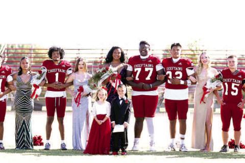 WETUMKA CROWNED A NEW KING AND QUEEN LAST WEEK. All candidates looked lovely and represented their classes well. Pictured above are: left to right Jaxon Osborn, Dahlia Caldwell, Dwayne Lowe Louisa Hobia, Nick Taylor and Brooklyn Pena, Nelly Robison, Ryker