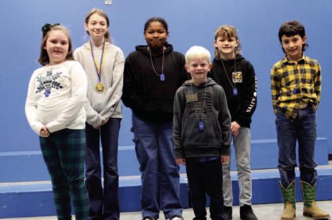 MOSS TOP AR STUDENTS FOR DECEMBER - Riley Pitts, Marleigh Hunt, Sutv Isham, Mudd, Noble Shirley, Sam Pipkin