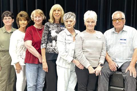 ENJOYING THIS YEARS GATHERING FROM THE CLASS OF 1966... Shirley Parks, Joetta Collins, Linda Hill, Linda Renfrow, Fay Griggs, Sue Higdon, and Gary Wesley.
