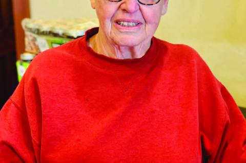 Phyllis Houser shows one of the 90 jars of homemade jams and jellies she is donating to the Seminole Nation Museum’s 52nd Annual Holiday Bazaar, set for Friday, Nov. 21, at the museum in Wewoka. A long-time supporter of the fundraiser, Houser has been b