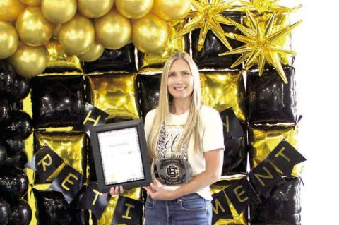 Tracy Lindley, teacher at Calvin Public Schools was named Teacher of the Year for 2024-25 school year. Congratulations Tracy! Photo Courtesy Meredith Guffey