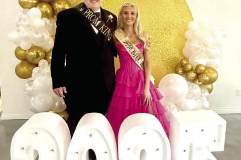 PAYTON BENNETT AND KINSLEY CORLEY WERE NAMED STUART PROM KING AND QUEEN FOR 2025. Both students have attended Stuart School since Pre-K.