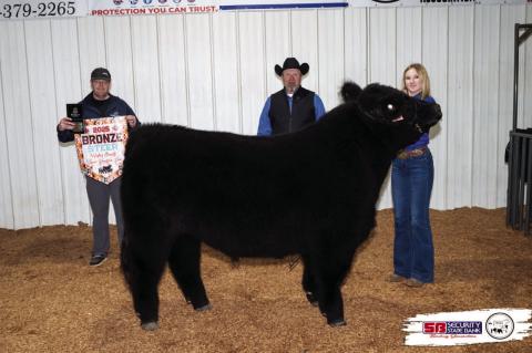Moss FFA Member Kate Rogers earned Bronze Champion Market Steer