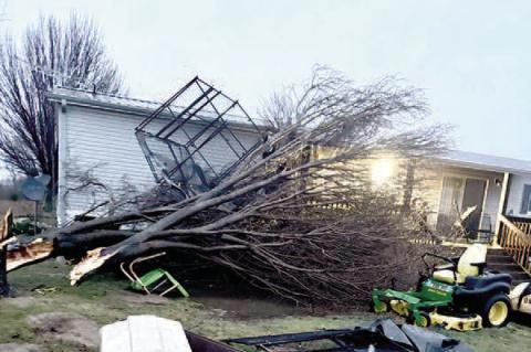 Storm damage from Monday night’s storm was reported across the county, including the townof Dustinwhich is pictured above. If you have any storm damage to report, you can contact the Hughes County Assessors Office at 405- 379-3862.