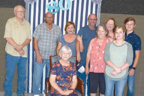Marie Grimes surprised on 80th birthday!