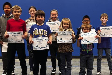 Back row: Quentin Factor, Kimber Shelton, Vylie Cook, Corbynn Jim, Logan Moreno; front row: Stetson Byerly, Rykker Shelton, Timber Romberg, Roper Byerly