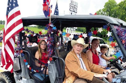This year’s parade marshal for Calvin 4th of July was Rev. Jim Lawrence, retired Pastor of the Calvin Free Will Baptist.