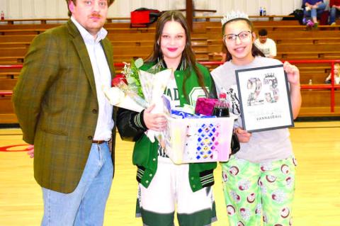 Maliegha Vannasdall was escorted by Alisha Vannasdall. Coach K made the presentation.
