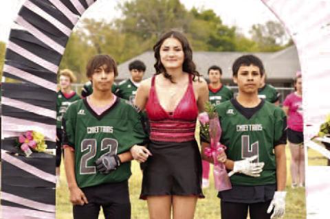 Adraya McLaud crowned Graham-Dustin Homecoming Queen by King Cheparney Hicks