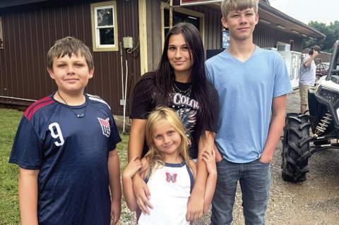 Several people from surrounding towns in Hughes County attended the Calvin Parade this year. Pictured above are Holdenville-ans Augie Robinson, Peyton Robinson, Penny Robinson (front), and Eli Robinson.