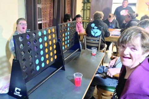 Frankie and Mary playing Connect 4!