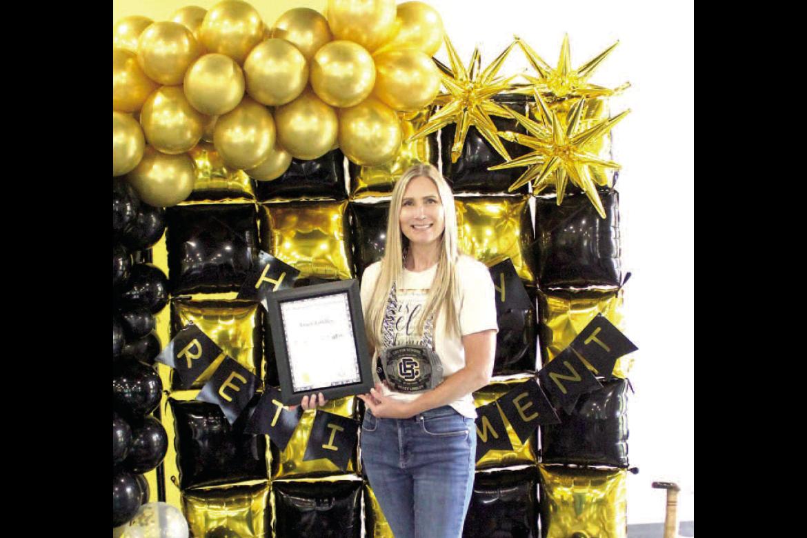 Tracy Lindley, teacher at Calvin Public Schools was named Teacher of the Year for 2024-25 school year. Congratulations Tracy! Photo Courtesy Meredith Guffey