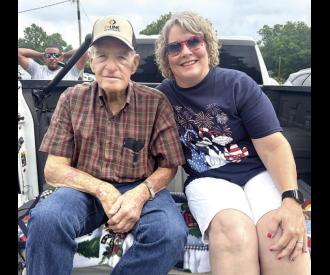Bud Lawson and his daughter Jean enjoyed the parade and festivities held in Calvin last weekend.